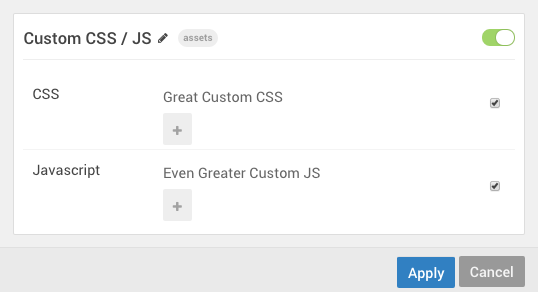 Custom CSS / JS