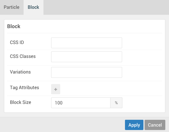 Block Settings